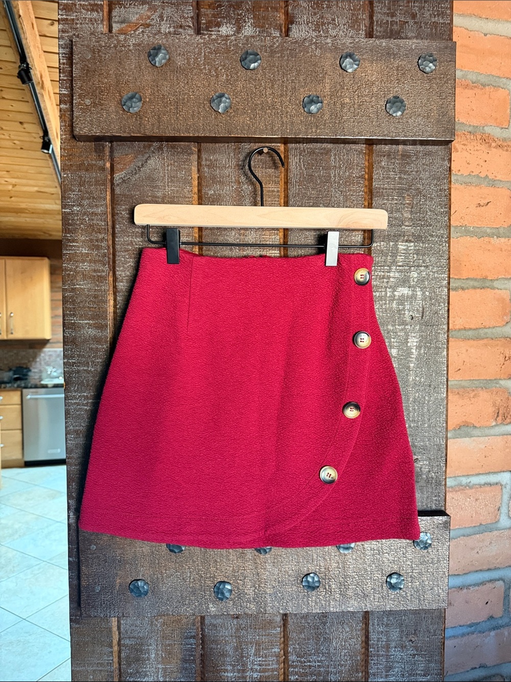 New Anthropologie MAEVE mini skirt red
